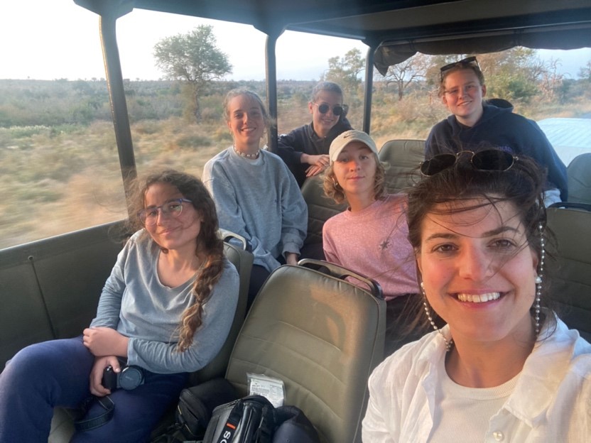 Eleanora, Anna, Linde, Simona, Sabrina and myself on a safari game drive. 