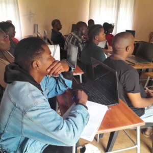 Enterprise students during computer lessons